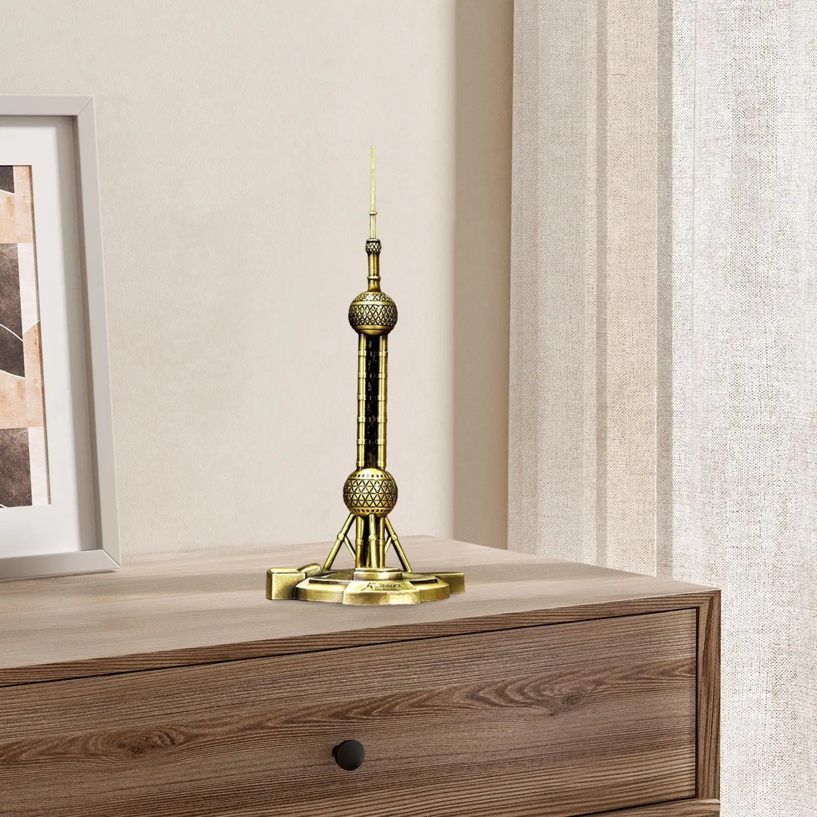 

Статуя восточной жемчужной башни, подарочная модель здания для столешницы, дорожки