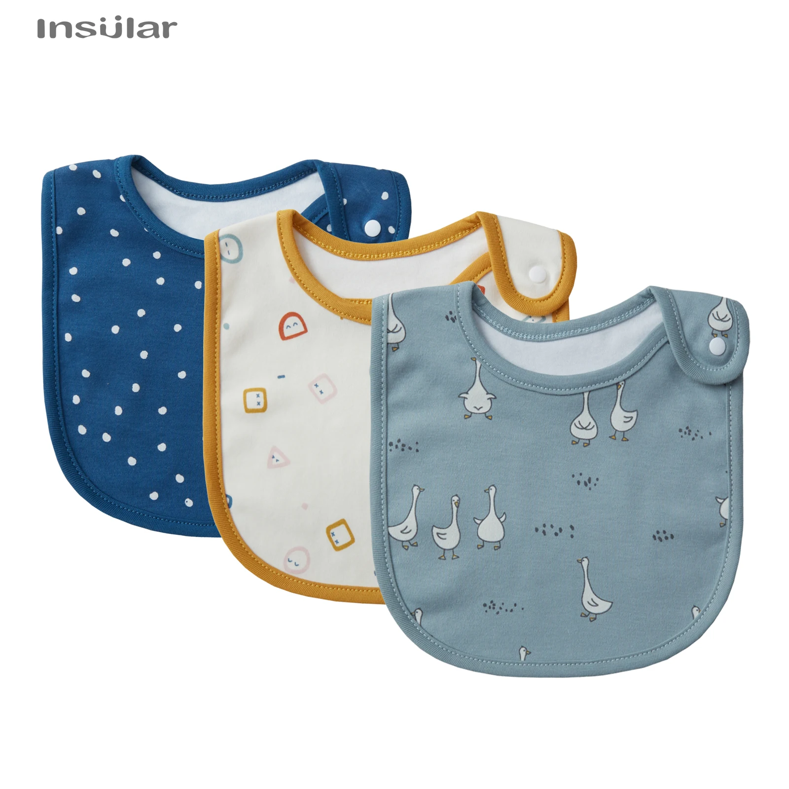 3pcs/set Baby Girl Boy Feeding Bibs Waterproof Apron Cartoon Towel Kids Toddler Dinner Bandanas Burp Cloths Baby Accessories