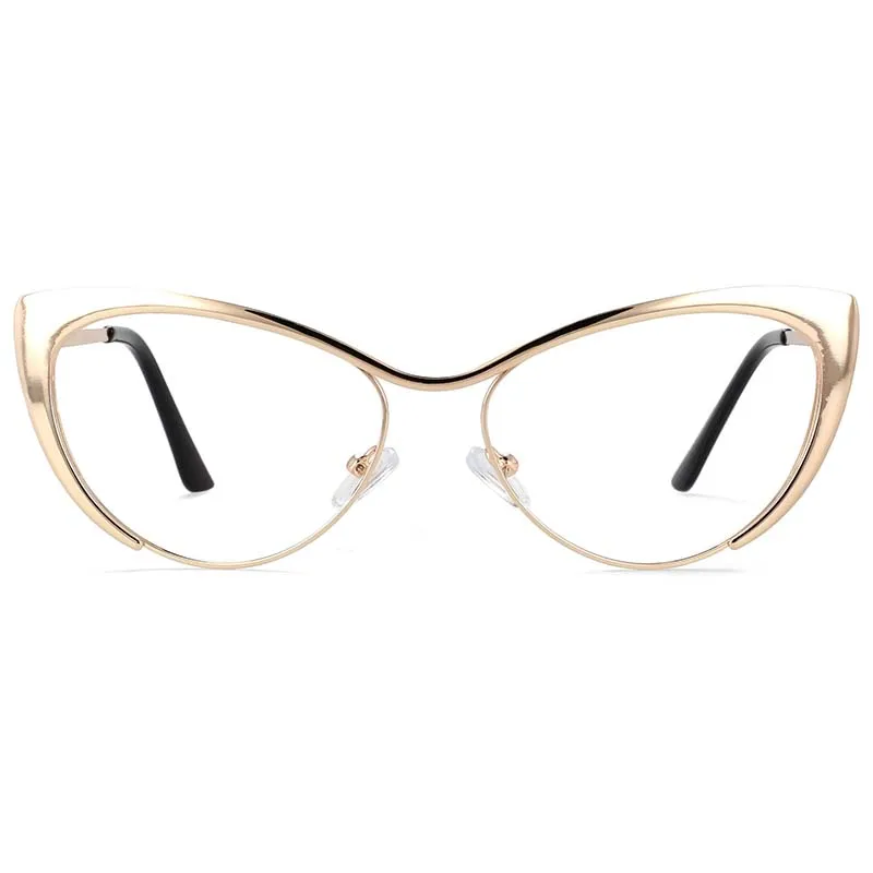 R55033 Sexy Katzenauge Metallrahmen Presbyopie Brille für Frauen Optische Computerbrille Serie Brille Modebrille.+50~+100