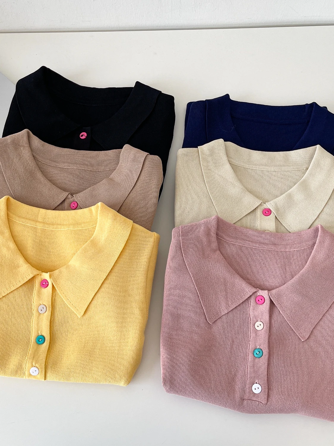 

Korean Sle Ne Sweet Color Blo Knitted Cardigan Women's Autumn Season Slimming Versatile Personali Top