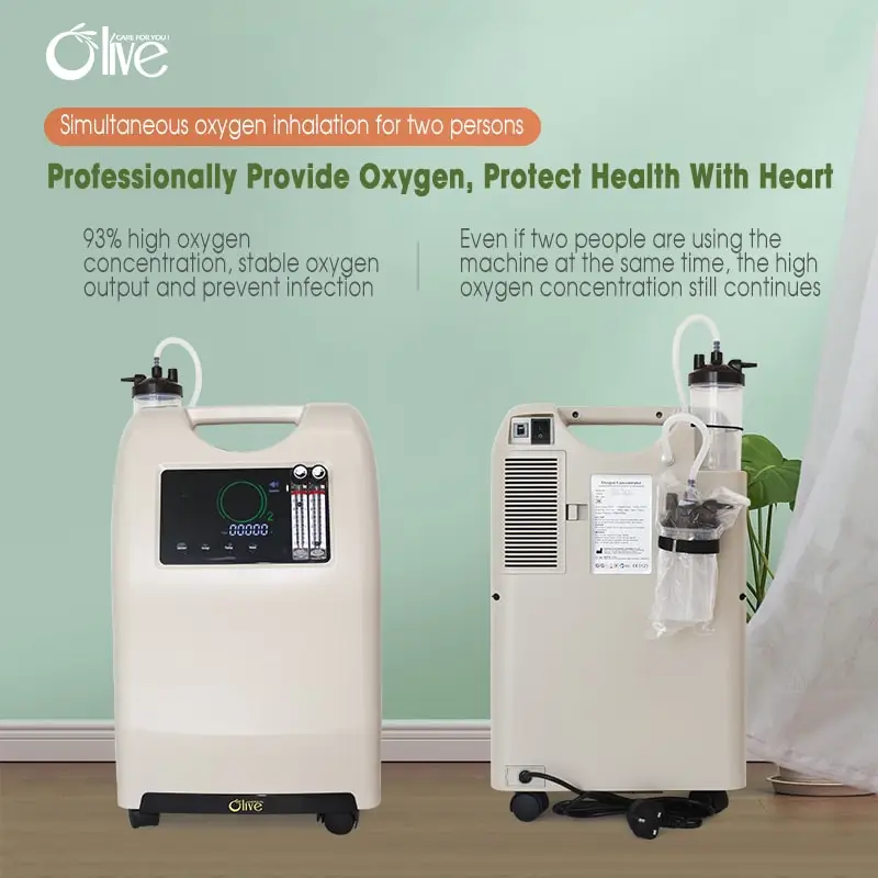 Générateur Portable 5l à usage domestique et hôpital, concentrateur à double débit de qualité médicale de 10 litres, nouvel arrivage 2025