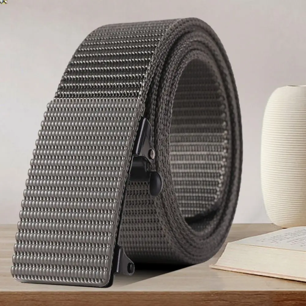 Cinturón trenzado de negocios a la moda, cinturón vaquero duradero con hebilla automática de Metal informal de marca de lujo para mujer y hombre