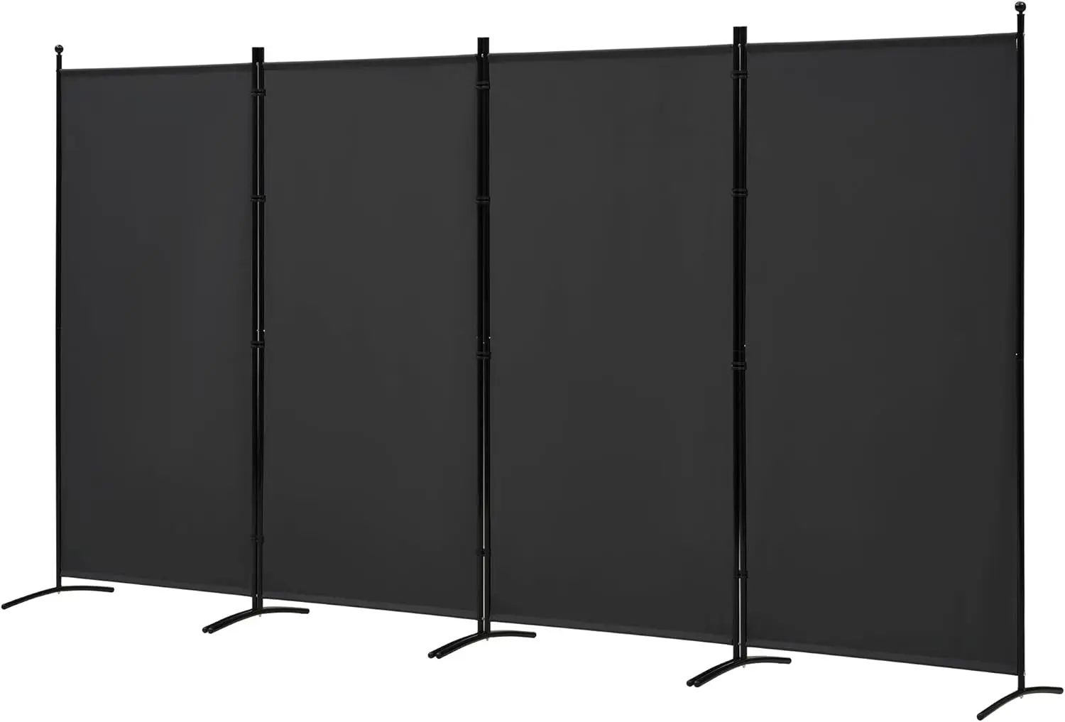 Divider 4 Panel Folding Partition Privacy Screens, Freestanding Fabric