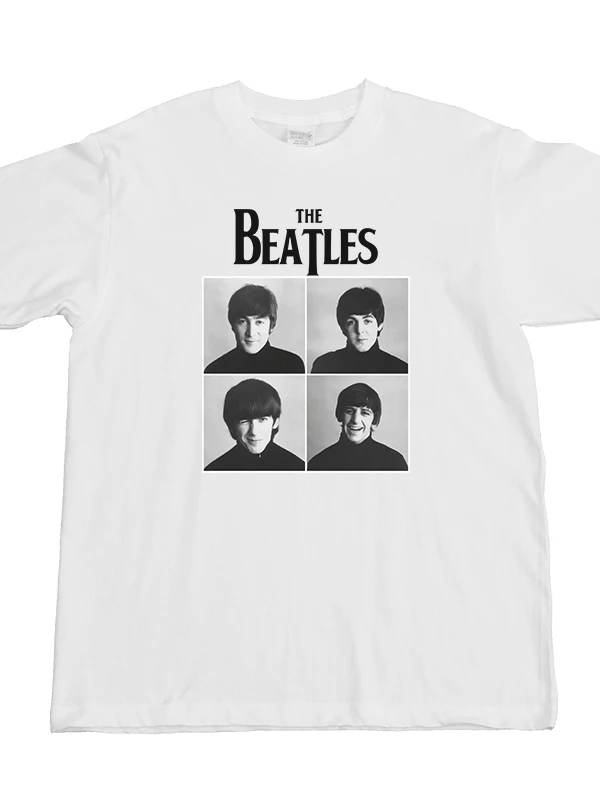 the  Rock Band Rebirth Blur John Lennon Short Sleeve T-Shirt Cotton Youth Fashion Casual Style round Neck Print Theme