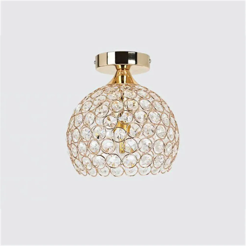 

Modern Crystal Ceiling Lights Diamond Shape Ceiling Lamp for Home Decoration Balcony Porch Corridor Lighting Fixture e27