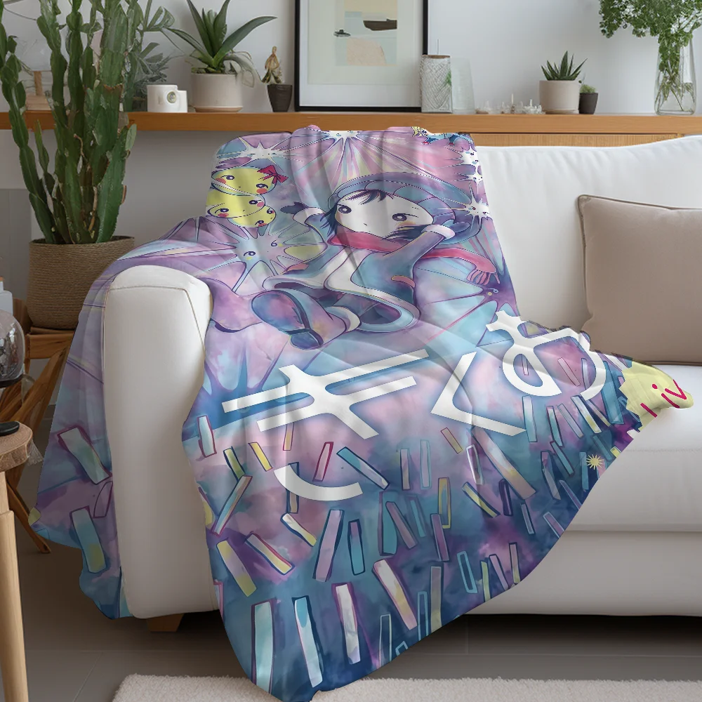 بطانية كرتونية من Singer Kikuo دافئة وناعمة مناسبة لغرفة النوم وغرفة المعيشة والأريكة والسرير والمكتب والسفر والتخييم #2