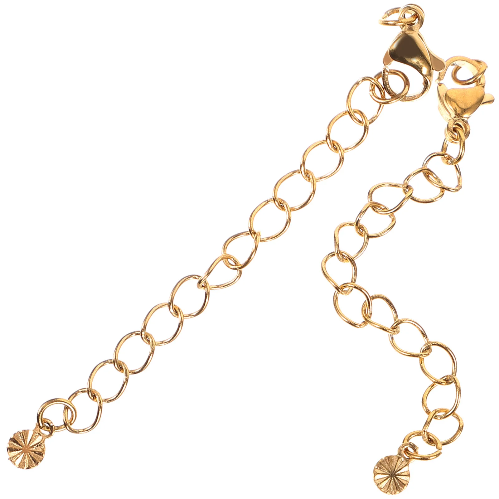 

2pcs Tail Chain Extension For Diy Jewelry Making Necklace Extenders Chain Adjustable Bracelet Lengthener Connector Jewelry