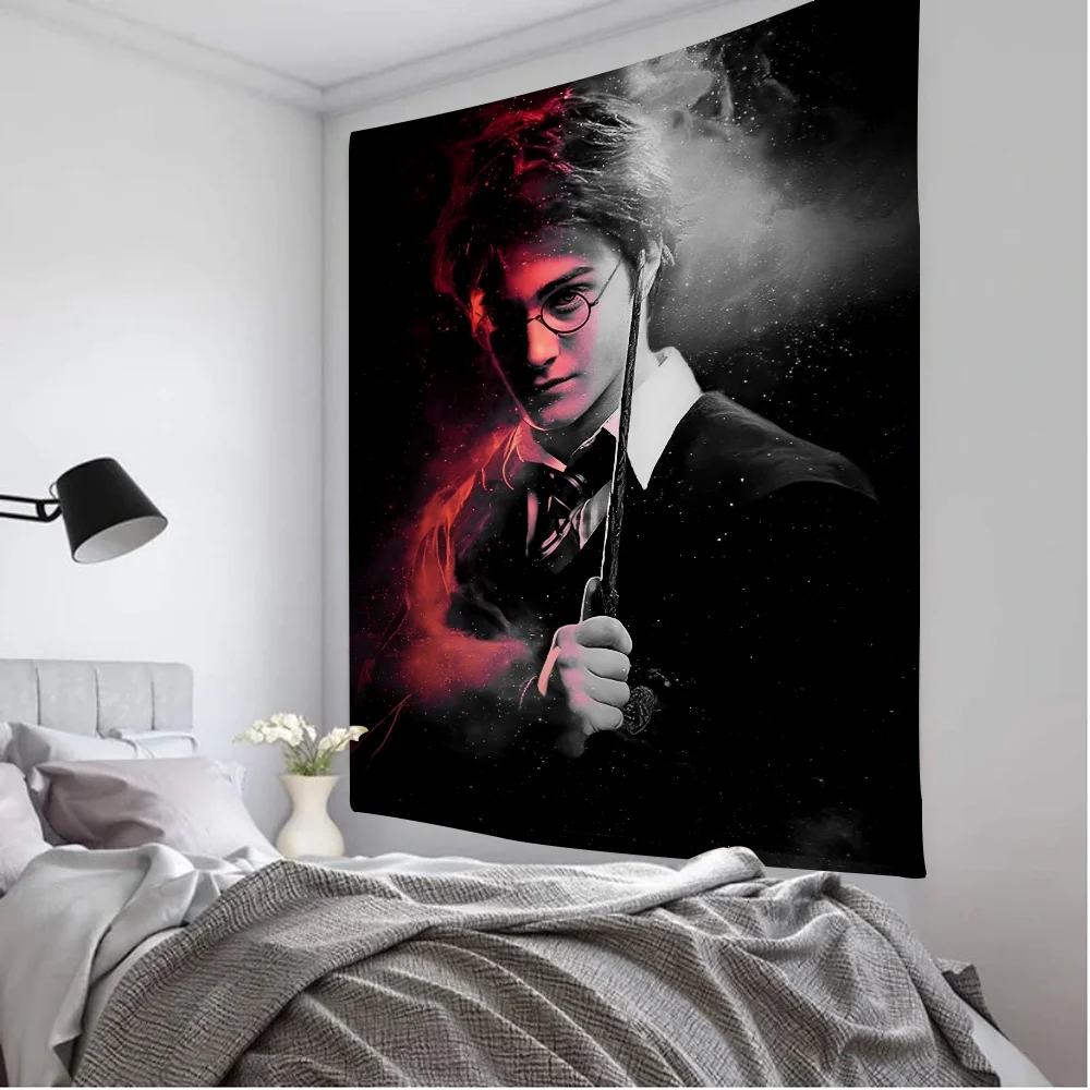 Tapiz de Harry Potter de película, impresión artística, colgante de pared Hippie barato, tapices de pared bohemios, arte de Mandala, decoración del hogar