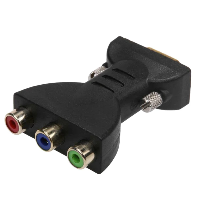 

3 RCA RGB Female to HD 15-Pin VGA Style Component Video Jack Adapter Conventer