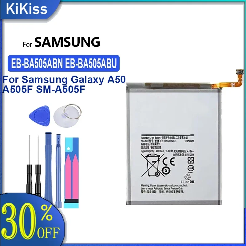 

Аккумулятор EB-BA505ABU 4000 мАч для SAMSUNG Galaxy A50 A505F SM-A505F A505FN/DS/GN A505W A30S Bateria