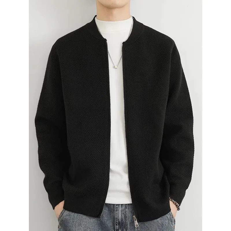 

Stand Collar Knitted Cardigan Men 2025 Spring and Autumn Loose Casual Winter Sweater