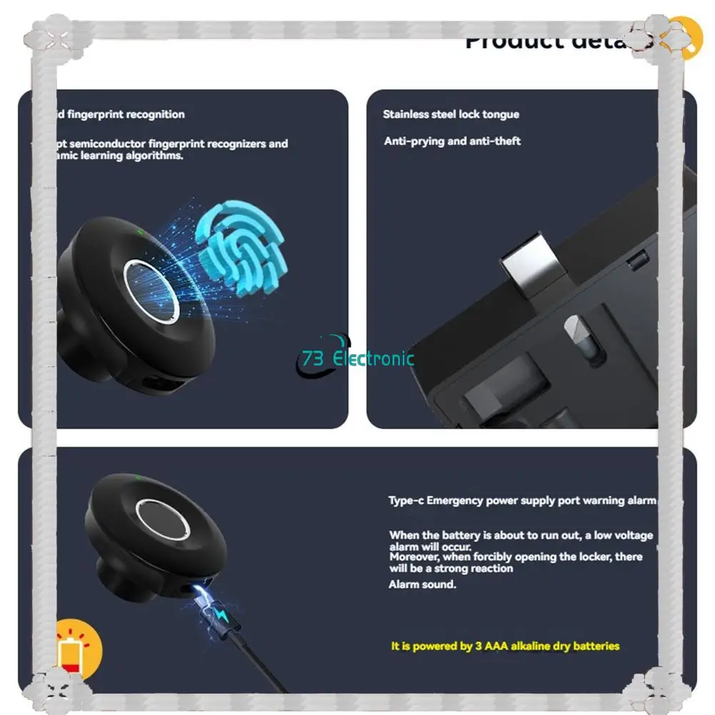 24-Hour Delivery Tuya Smart Biometric Fingerprint Cabinet Lock Baby Proofing Child-Proof Drawer Lock For File, Kitchen Cupboard