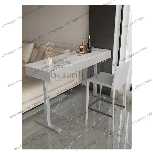 YJ Light Luxury Rock Slab Home Bar By Sofa Living Room Intelligent Liftable Bar Desk all Bar
