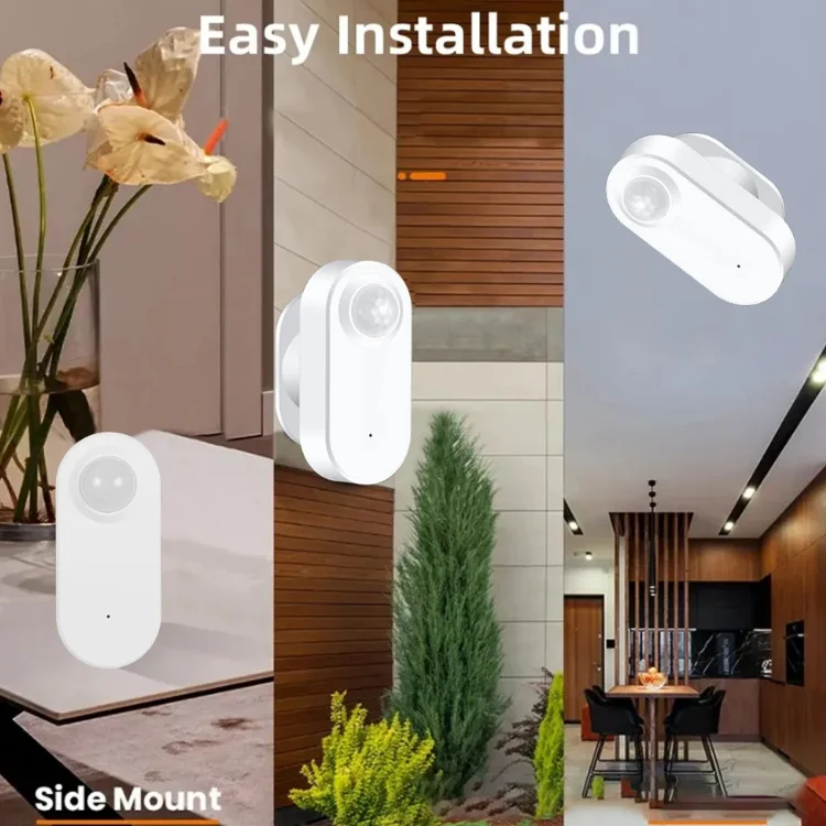 Tuya Zigbee Human Presence+ PIR Motion Detection Sensor Luminance Detector Battery Operated Support Zigbee2mqtt Home Assistant