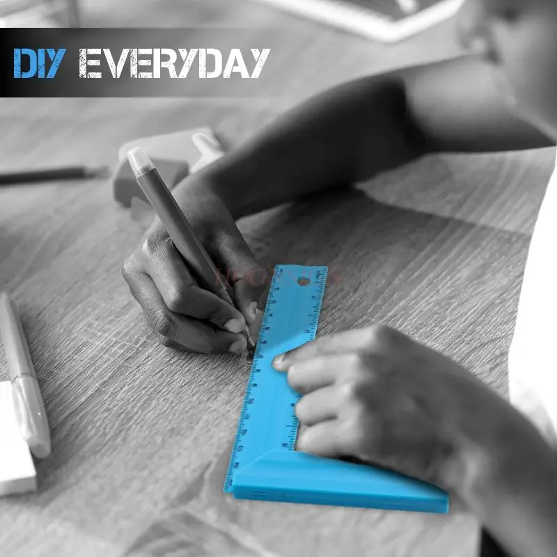 1 قطعة مسطرة زاوية ، مسطرة أداة خاصة للأطفال ، لوحة الزاوية اليمنى ، مسطرة على شكل حرف L ، زاوية قائمة للطلاب المتري والإمبراطوري #3