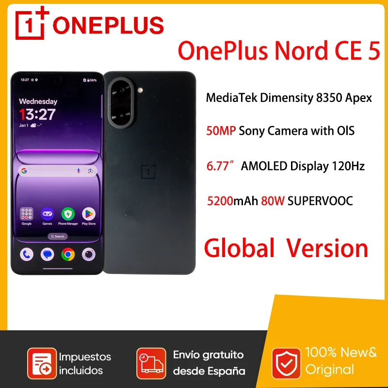 OnePlus Nord CE 5 5G Smartphone MediaTek Dimensity 8350 Apex 6.77
