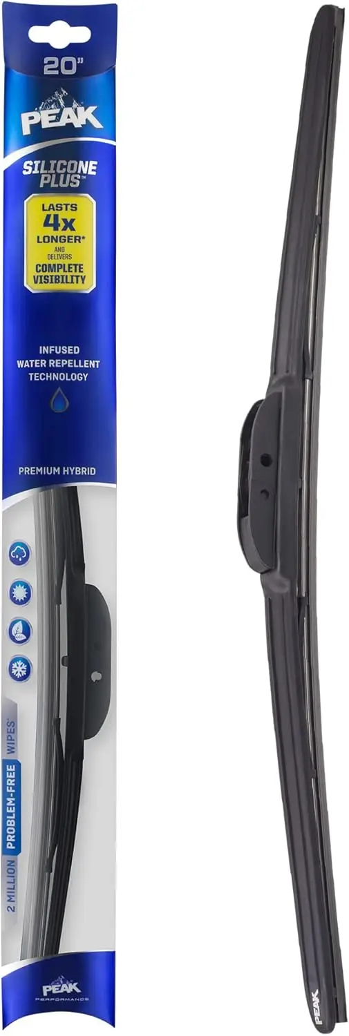 

Silicone Plus 20-дюймовая всепогодная гибридная щетка стеклоочистителя, сменная щетка переднего стеклоочистителя премиум-класса с универсальным кондиционером