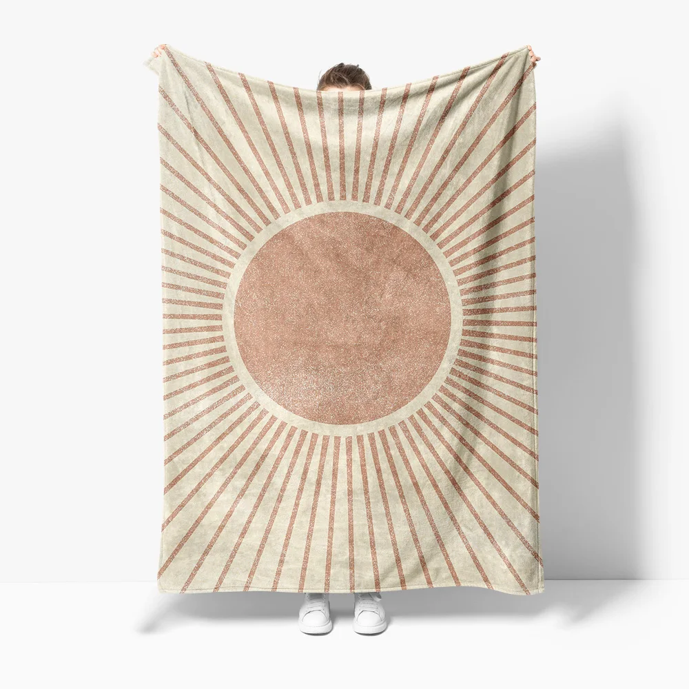 

Одеяло в полоску с геометрическим рисунком, текстурированное однотонное румяное розовое постельное белье, чехол для дивана, декоративное одеяло, подарок