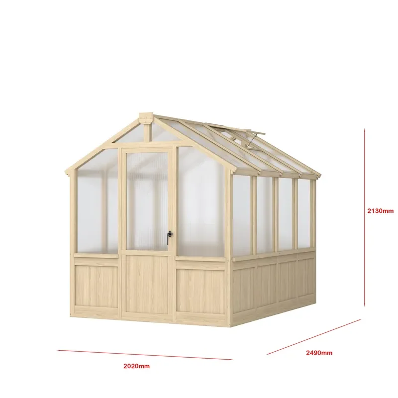 Eco-Friendly Wooden Cagricultural Greenhouses Garden Buildings Hydroponiy Greenhouse Rooms Plastic Film Kit Complete Set