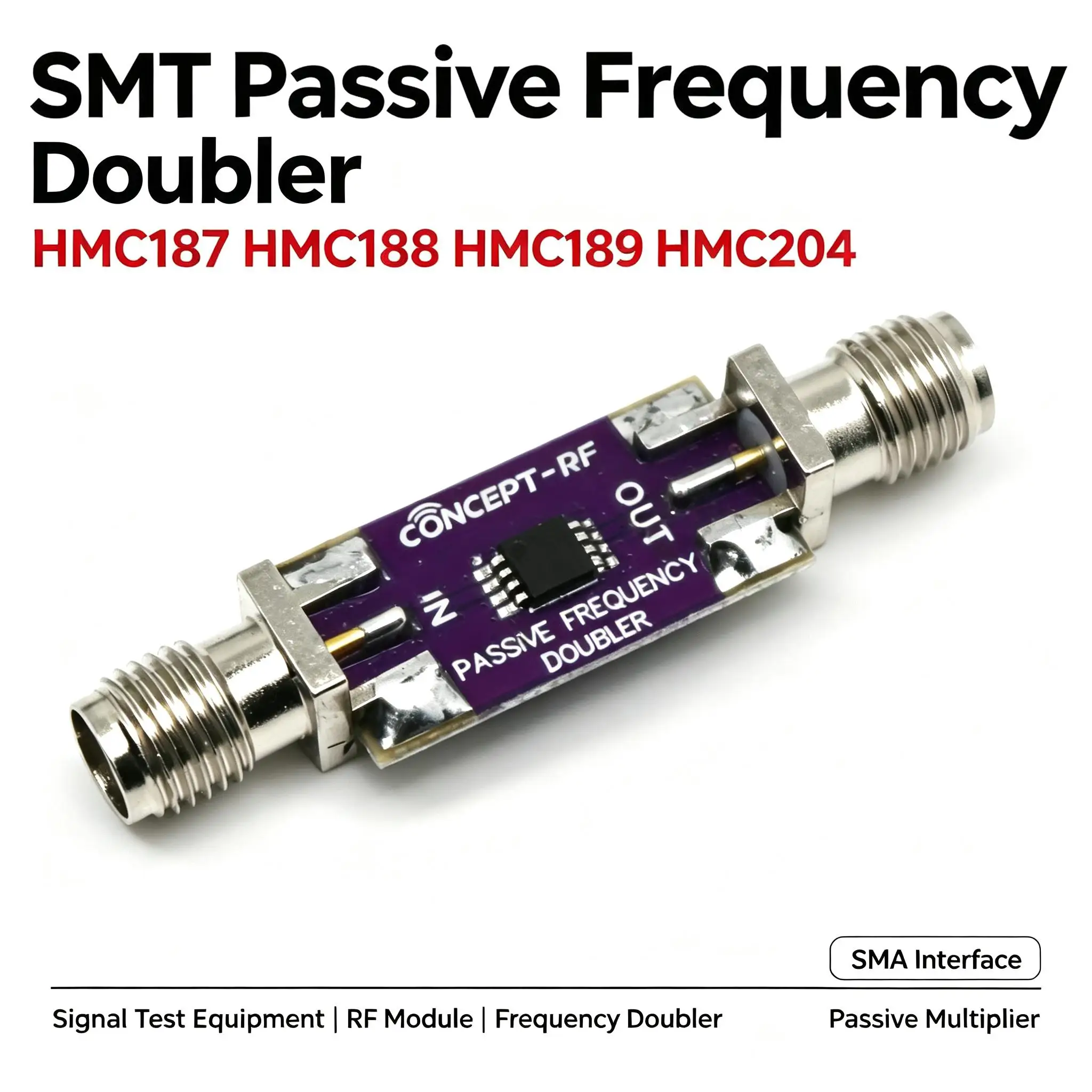 DYKB SMT PASSIVE FREQUENCY DOUBLER Module HMC187 HMC188 HMC189 HMC204 RF Multiplier FOR HAM Radio Amp Signal Test Equipment