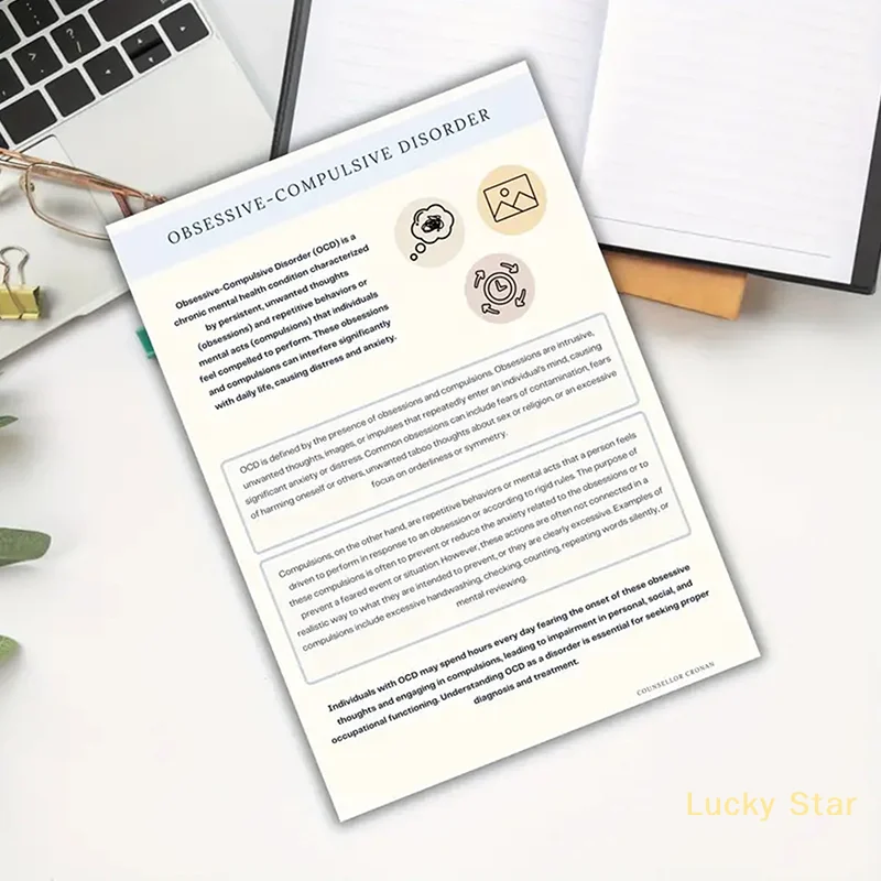 Obsessive Compulsive Disorder (OCD) Workbook, Intrusive Thoughts, Exposure Relax, Anxiety Relief, Mental Health Self-Help Guide