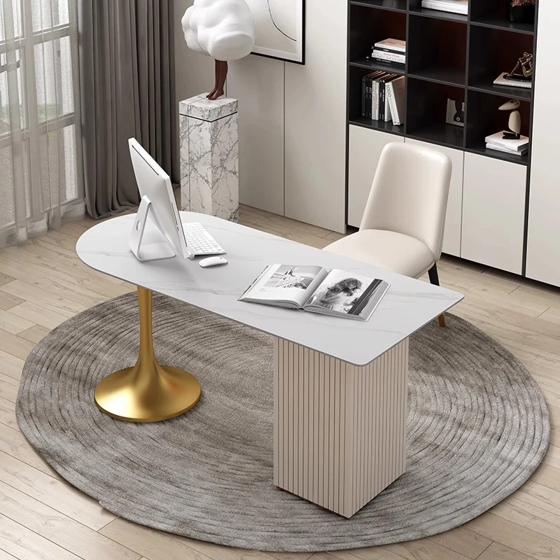 Luxury Modern Home Mobile Workstation White Desk Rock Beauty Salon Office Furniture