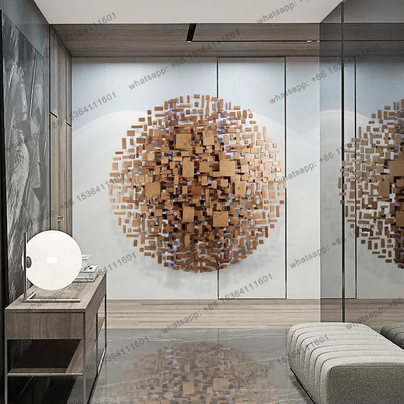 Wall decoration of large creative three-dimensional wall-mounted hotel sales office