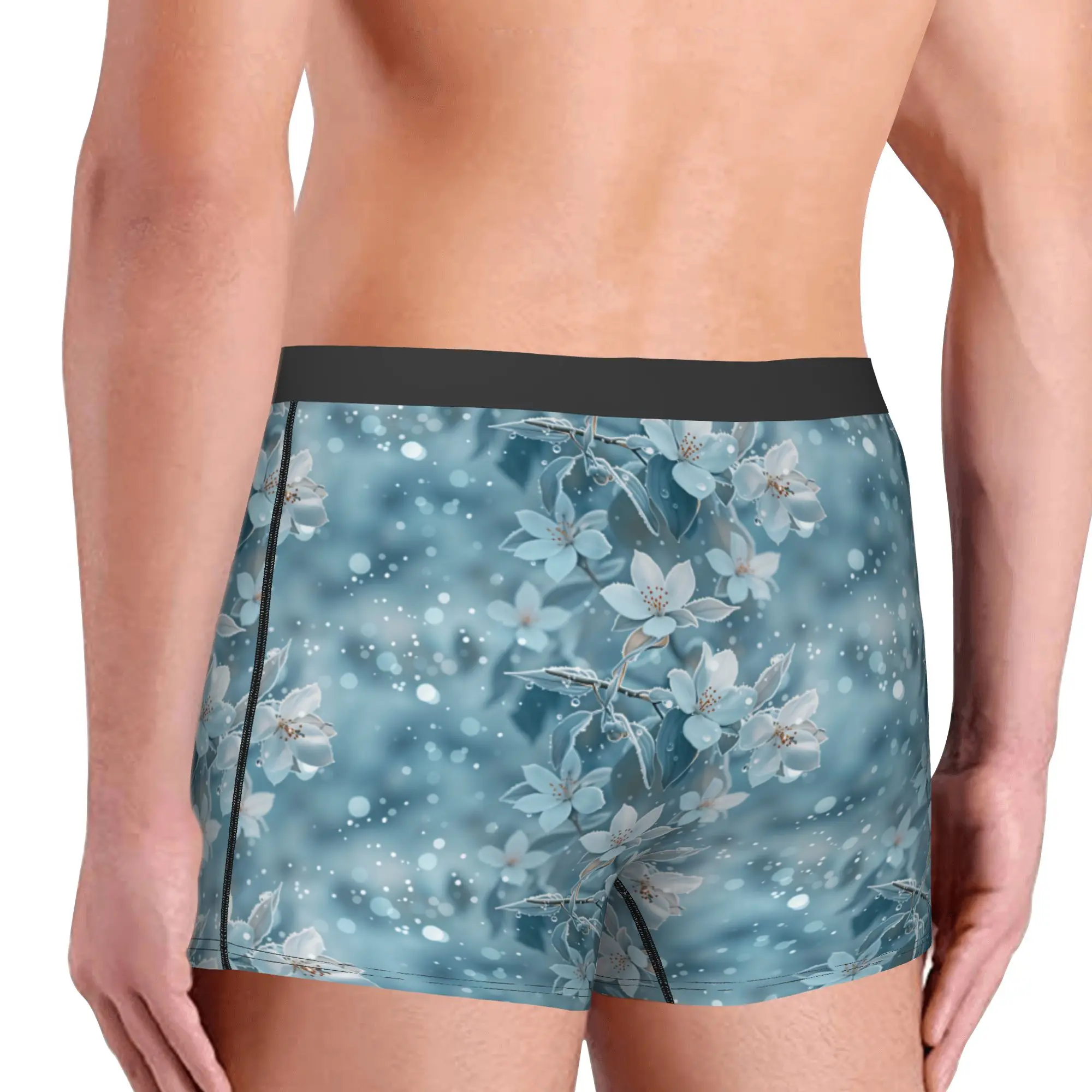 Luxury High 3D Floral Boxers Shorts Men Fashion Trend 3D Flowers Briefs Underwear Novelty Underpants