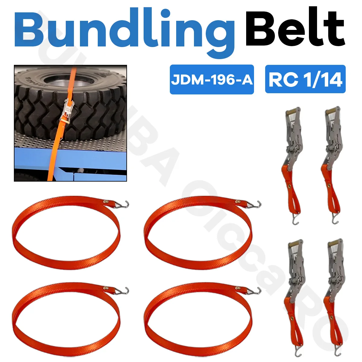 4Pcs Bundling Belt Ropes Fastening Strap For Tamiyaa RC Truck Tractor Crawler Car Traxxas Trx4 Axial Scx10 RC4WD Toy Model Parts