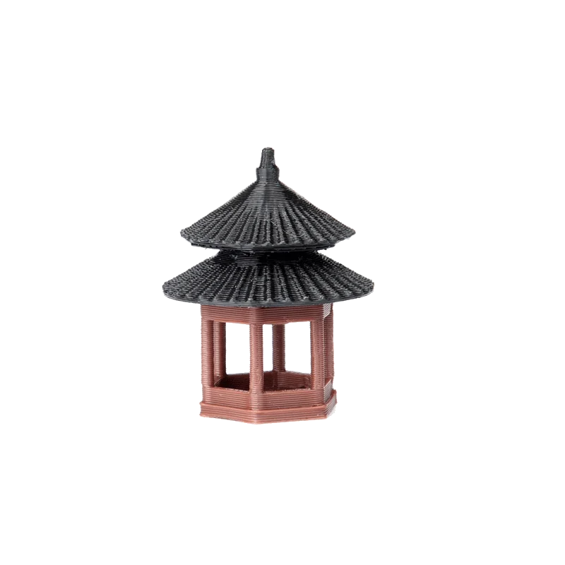 Chinese Style Ancient Architecture Courtyard Study Pavilion Rockery Building Fish Tank Micro Landscape Model Garden Bonsai