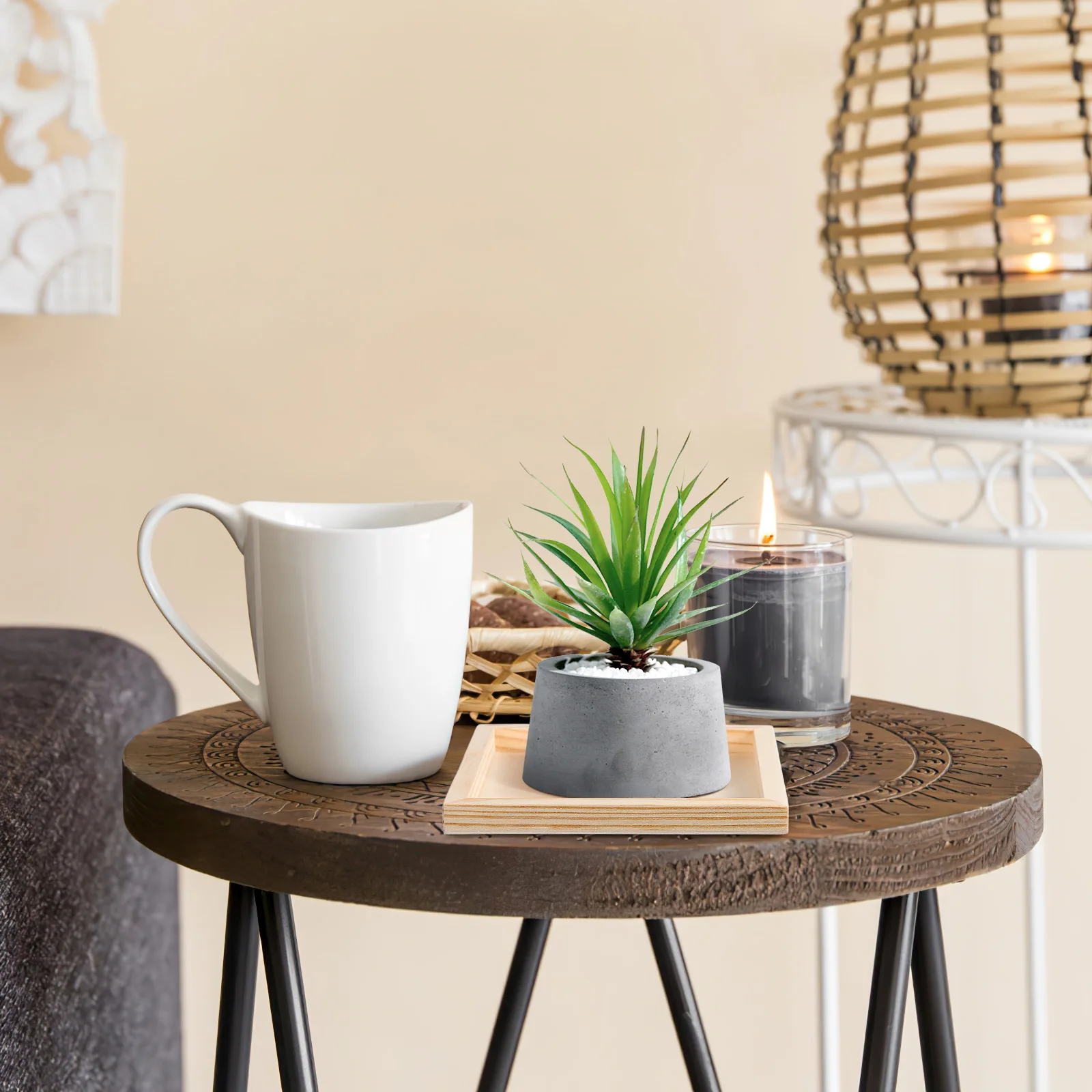 

6 pcs Unfinished Small Wood Serving Trays Natural Wooden Craft Storage For Puzzle Games Diy Projects Beige