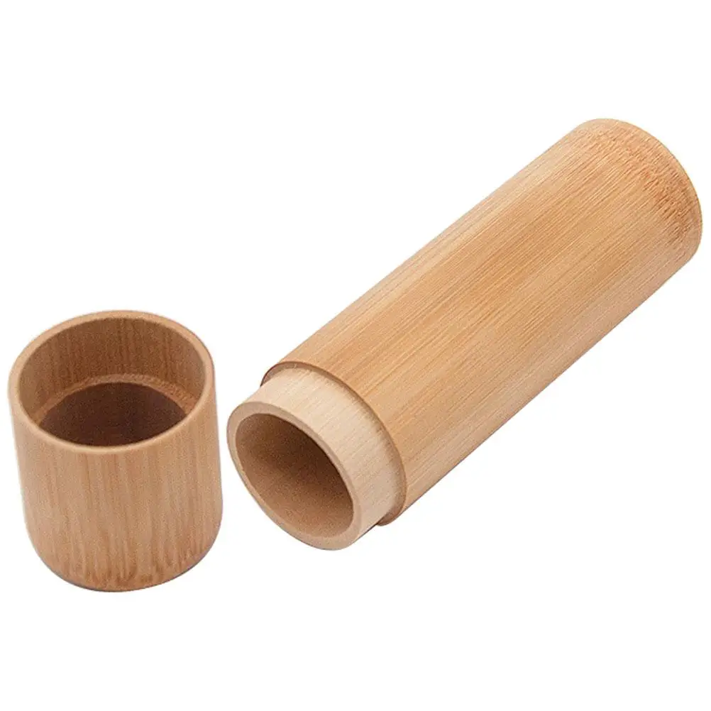

Portable Bamboo Tea Tube Sealed Container Mini Travel Storage Canister Cylinder Jar for Loose Tea Coffee Beans Spice Kitchen