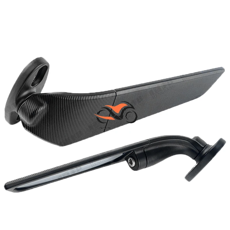 

2pcs Motorcycle Rearview Mirror Adjustable Rotating Wind Wing Mirror Replacement for Ninja 250 300 H2 H4