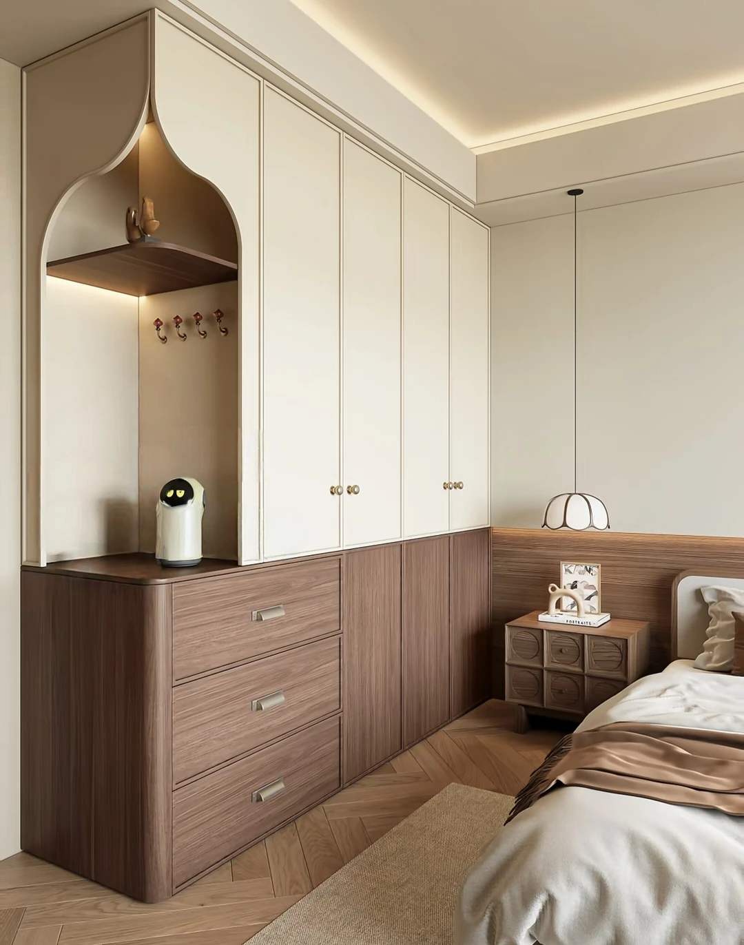^High Quality Modern Wood Bedroom Cabinet Convertible Drawers Freestanding Direct Factory Sale Panel Furniture Home Apartment
