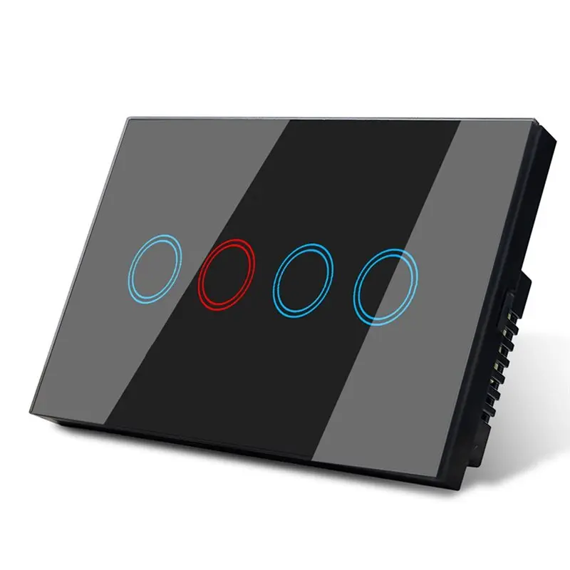 

AT43-Wifi Smart Wall Light Switch Glass Touch Power Switches Wireless Voice Remote By Tuya Alexa Google Home
