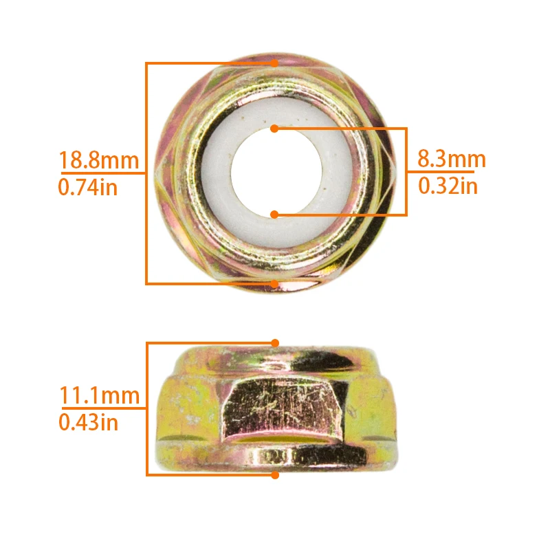 2/4/6PCS M10x1.25 Universal Gear Head Case Reverse Screw Lock Nut Thread For Garden Tools Trimmer Brush Cutter
