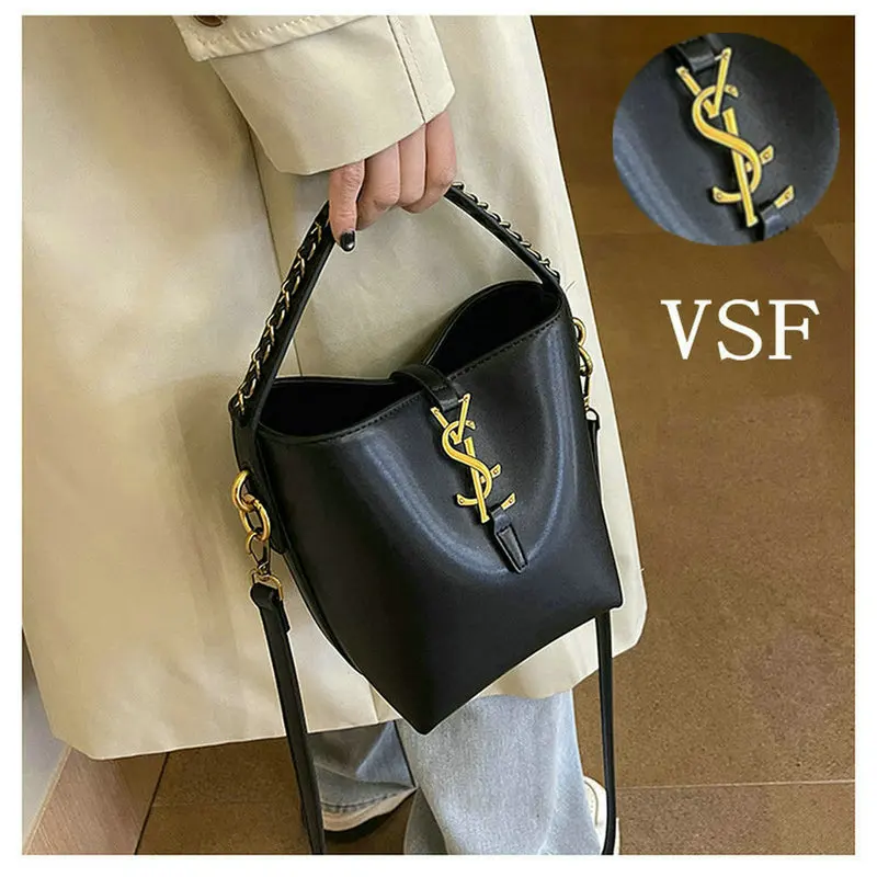 Bolso de mano de lujo Desinger para mujer, bolsos de cubo VSF de cuero Pu, bolso de hombro clásico de gran capacidad, bolso de moda de ocio