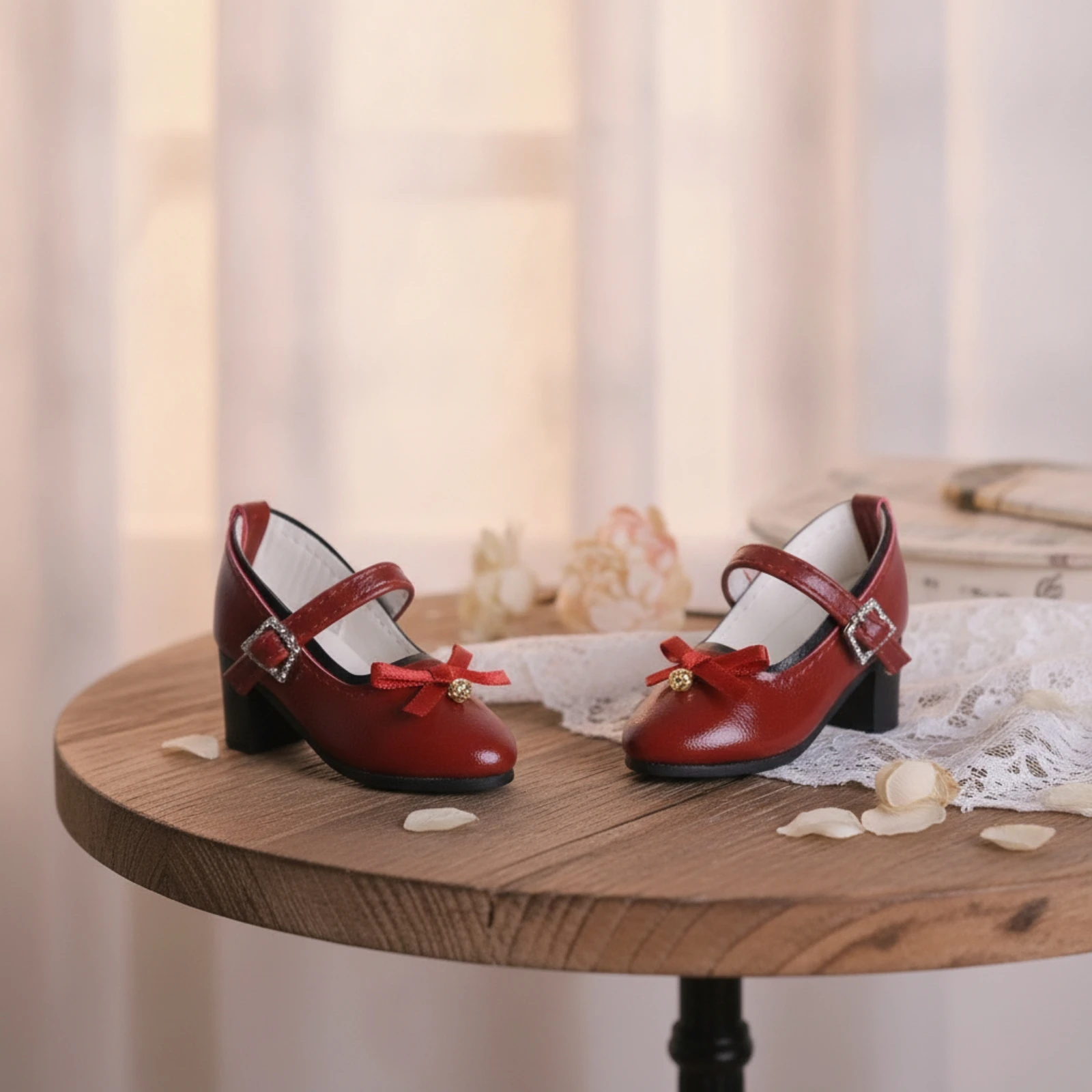 Classic Strap Doll Shoes Doll Shoes Miniature BJD Doll Shoes Footwear Dressy Delicate for Collection Display view 3