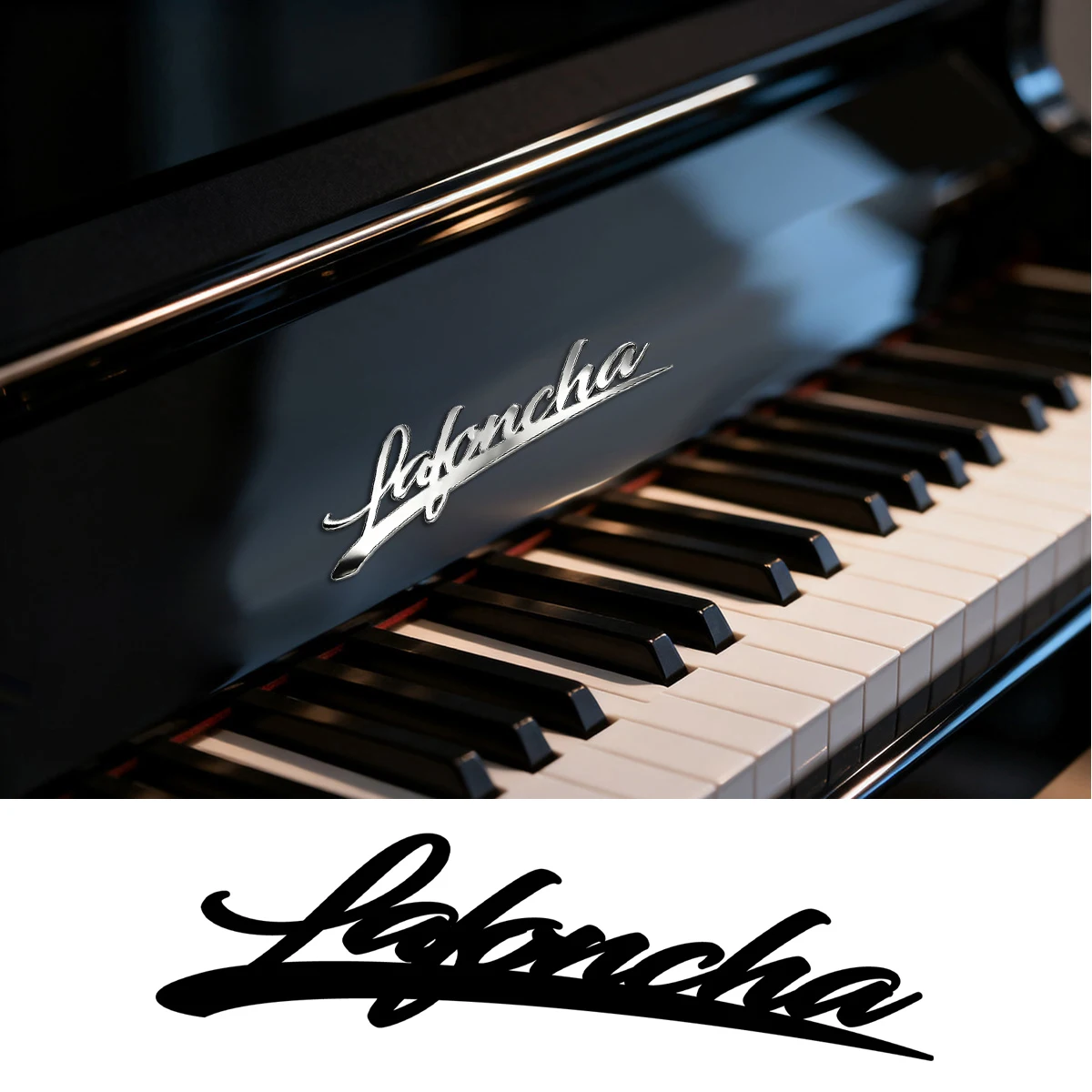 

Artistic signature Car interior stickers Steel Color car Art Font laser cut metal stickers Fashion car body styling decorative