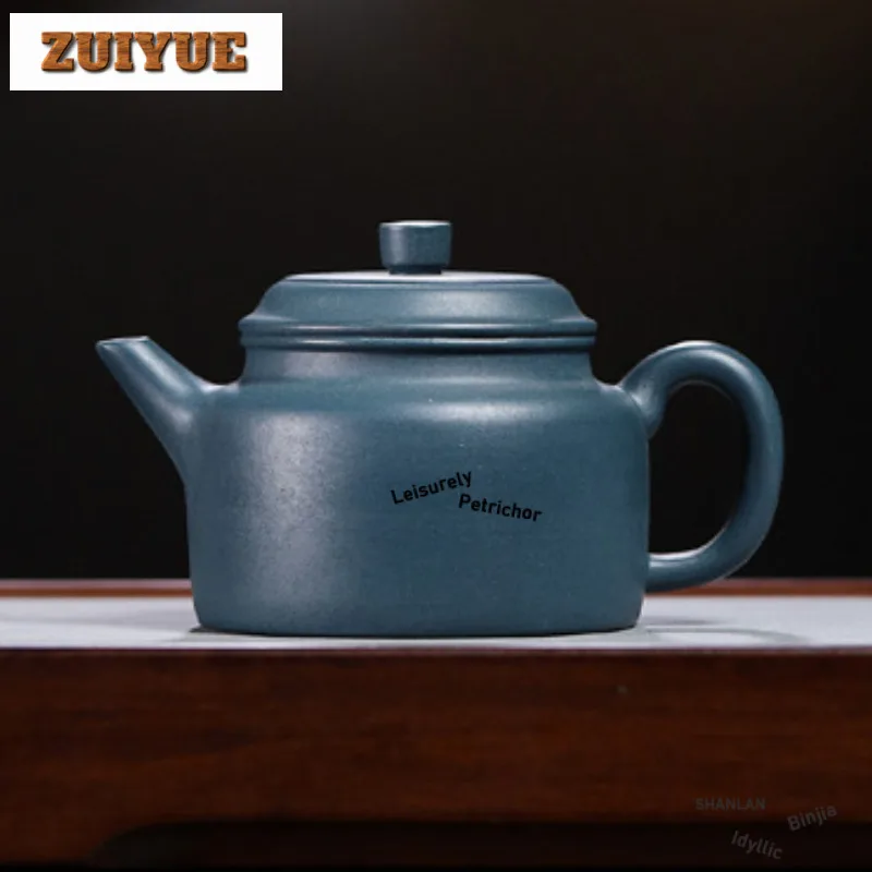 

230ml Creative Yixing Purple Clay Teapots Master Handmade De Zhong Pot Raw Ore Azure Mud Kettle With Strainer Zisha Tea Set