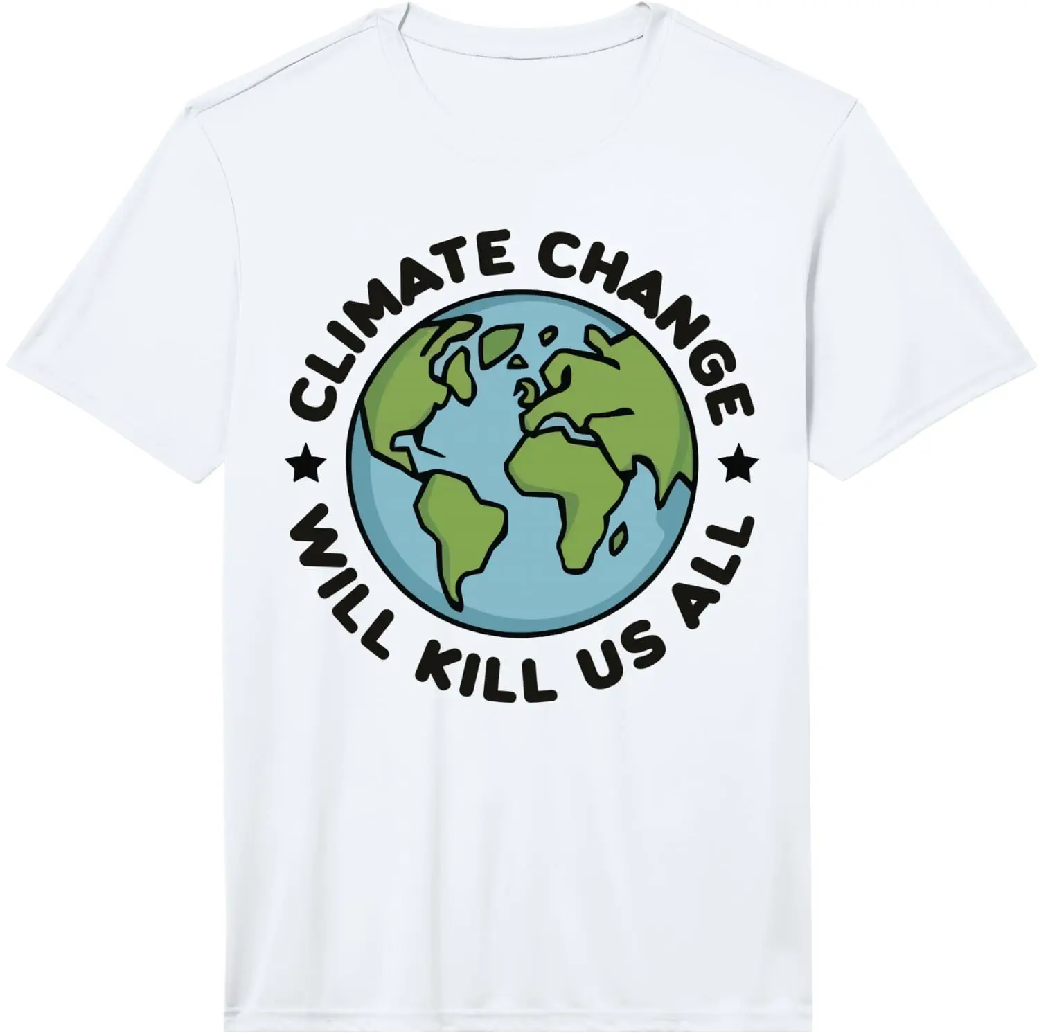 Mens Climate Change Will Kill Us All Funny Planet Earth Day Performance T-Shirt 100% Cotton Trendy Y2K Short-Sleeve Tee – Soft, Quick-Drying, & Moisture-Wicking; Ideal for Sports or Casual Wear; Great Gift for Christmas or Halloween. Environmental.