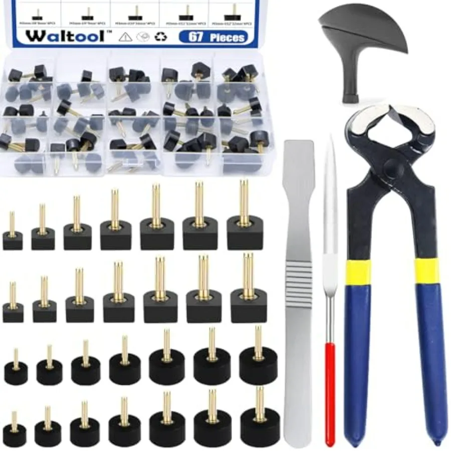

Shoe Repair Tools for Women, 8/9/10/11/12mm Skid Resistant Stiletto Dowels Heels Caps -2.4/3 mm Nail Diameter