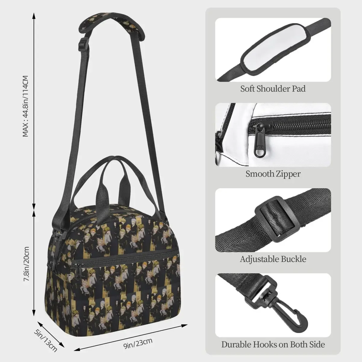 Tokyo Revengers Insulated Lunch Bag for Women Children Portable Food Boxes Thermal Lunch Box Tote