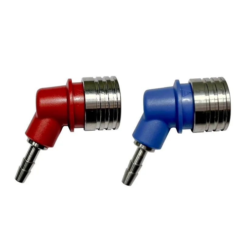Hemodialysis Machine Accessories Red and Blue Quick Connectors Flush Bridge Bypass Connectors