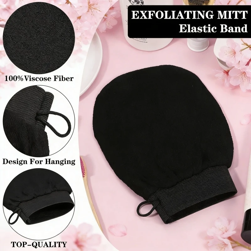 Double Sided Gentle Body Peeling Glove Soft Hammam Exfoliator Mitt  Gentle Skin Exfoliating Glove 1Pc Double Sided Hammam Bath