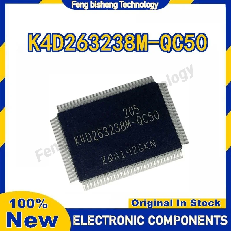 5 قطعة K4D263238M-QC50 K4D263238M QC50 QFP-100 IC رقاقة 100% جديد الأصلي في المخزون