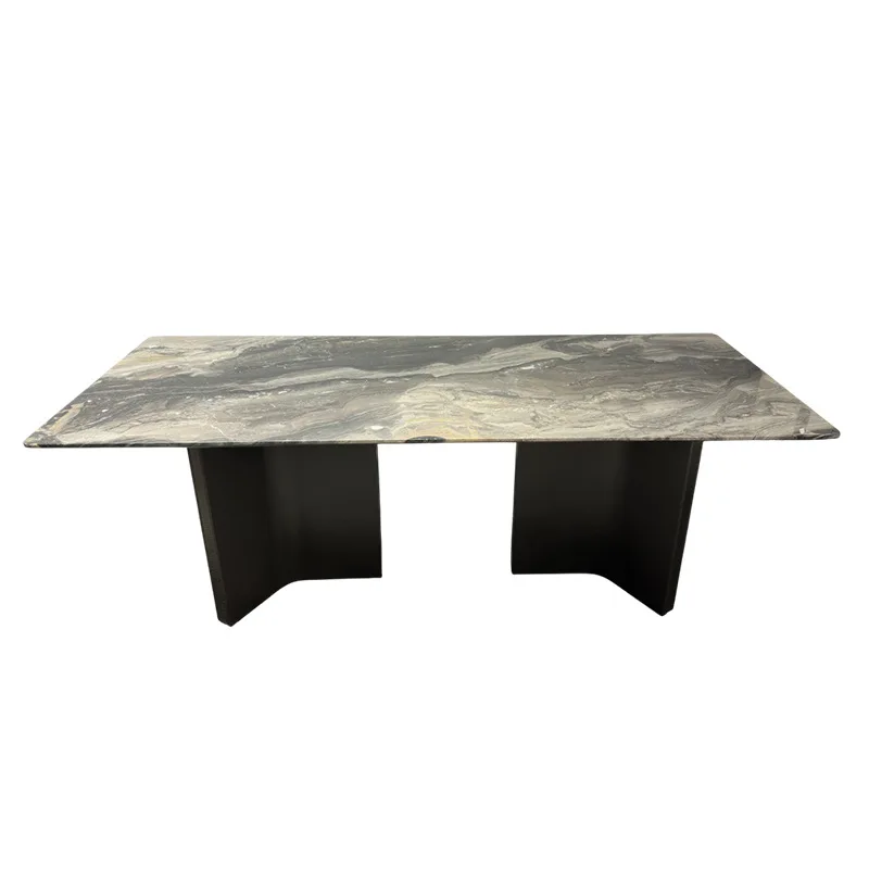 

Italian marble high-end luxury stone dining table meeting household meal dining table catering commercial home furniture