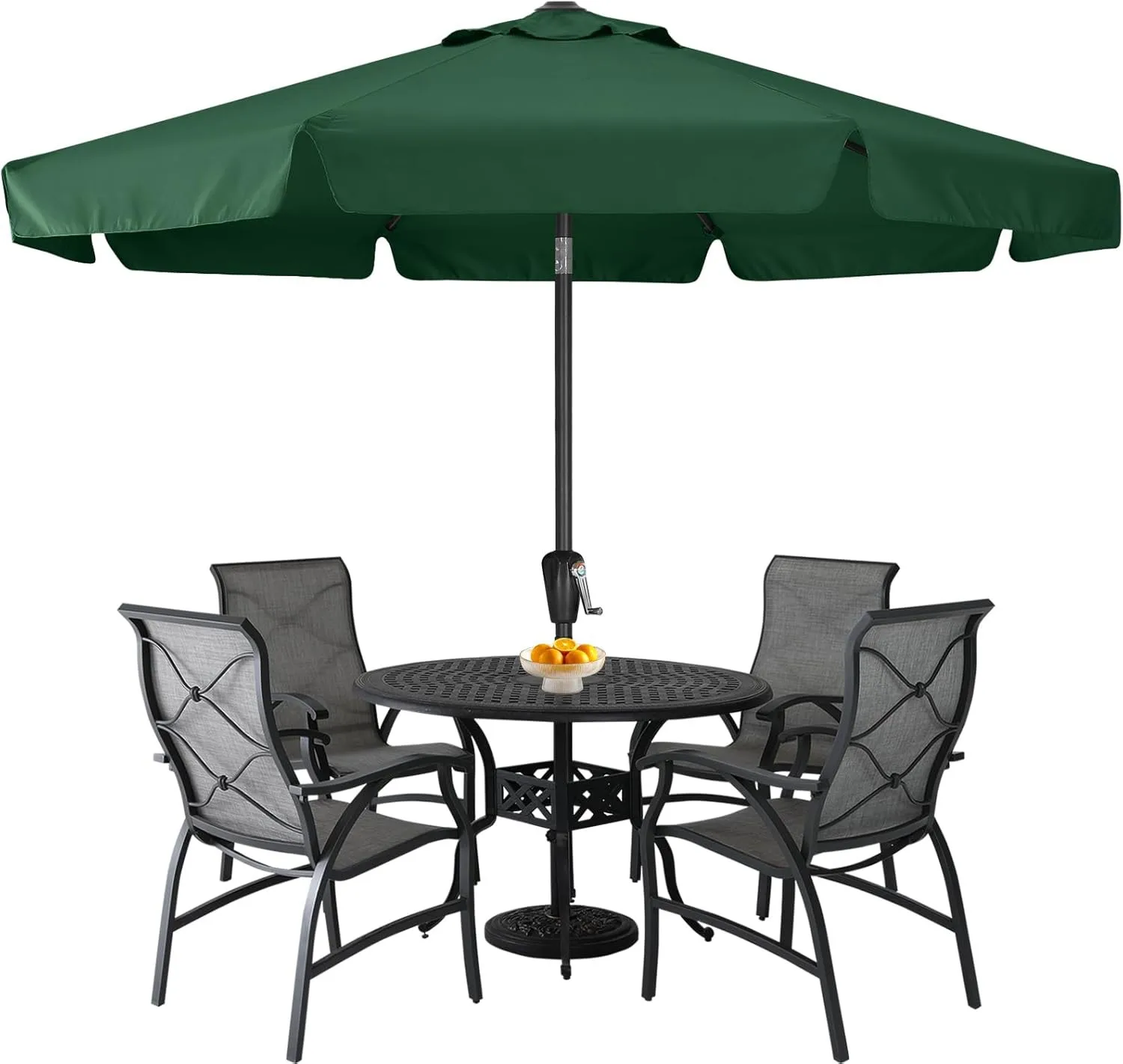 

Patio Umbrella 9Ft, Outdoor Table Umbrella with Push Button Tilt and Crank, 8 Ri