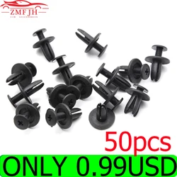 custom 50PCS Car Fastener 6mm Auto Fasteners Rivets Clips Car Bumper Door Panel Fender Liner Clips Retainer for Universal Car