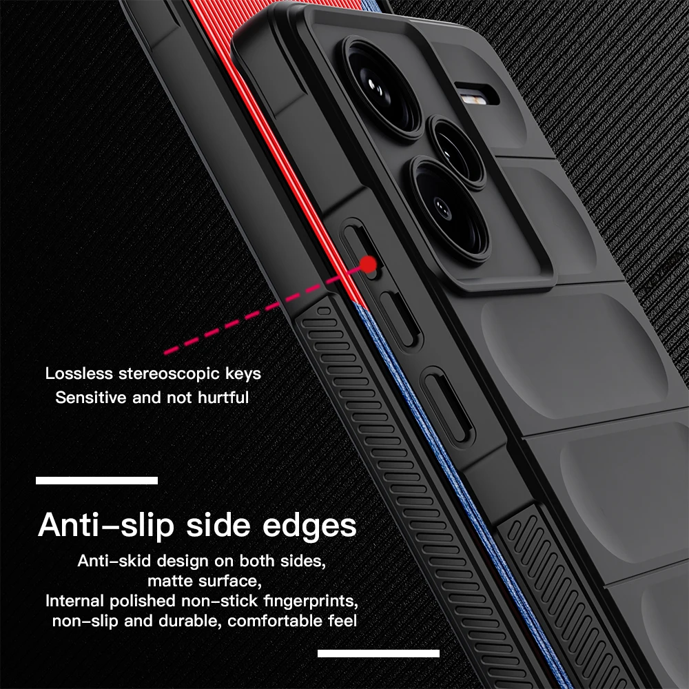 KEYSION Shockproof Case for Redmi Note 13 Pro 5G 12 Pro+ 5G Anti-skid Soft Silicone Phone Cover for Xiaomi POCO X6 Pro X5 M6 Pro